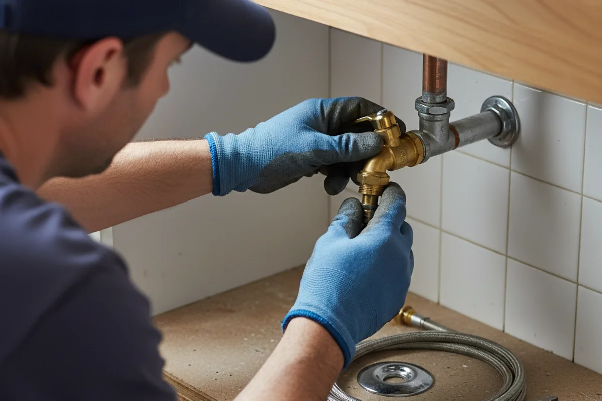 Shutoff valve and fitting work during Emergency Plumbing in Jbsa Randolph